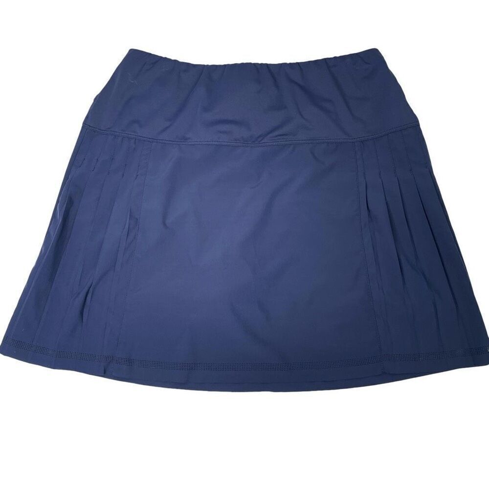 Lucky in Love pleated sides skorts skirt‎ Size M navy blue tennis pickle ball